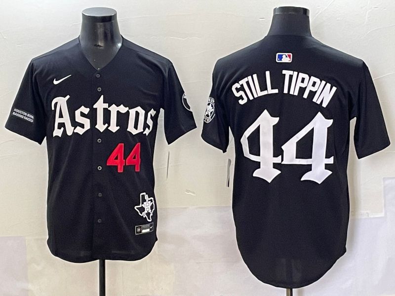 Men 2025 Houston Astros #44 Still Tippin Black Five generations Joint Name Nike MLB Jersey style 12->chicago cubs->MLB Jersey
